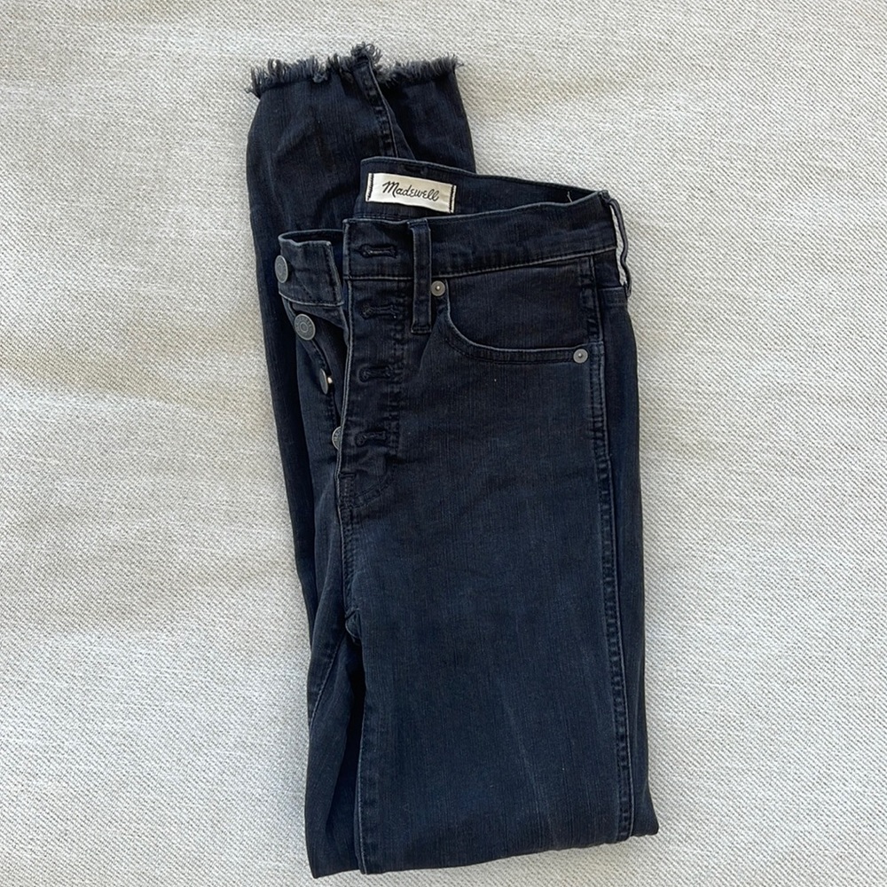 Madewell button fly gray Jean - 10 inch skinny